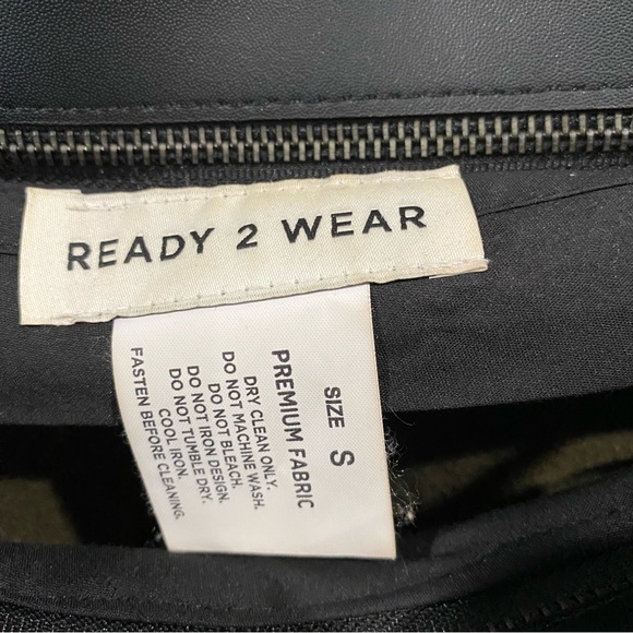 Ready 2 Wear Tailored Trousers Tapered Leg with Attached Belt Olive Green Small - Picture 6 of 8